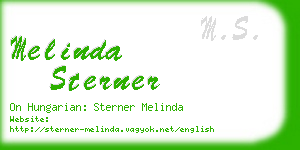 melinda sterner business card